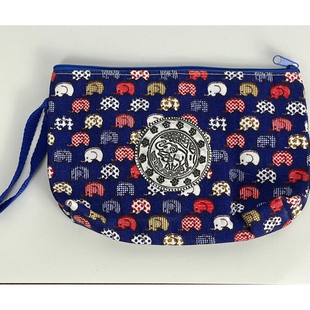 Makeup Case Cosmetic Zip Bag Elephant Toiletry‎ Pouch Travel Organizer Blue New